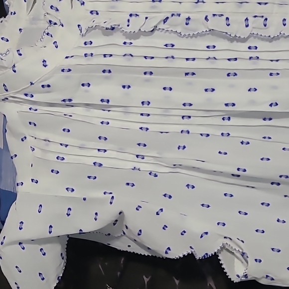 Lucky Brand blouse, ruffled, pleated - Picture 4 of 16